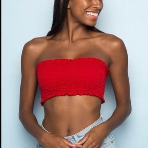 Brandy Melville red cropped tube top!